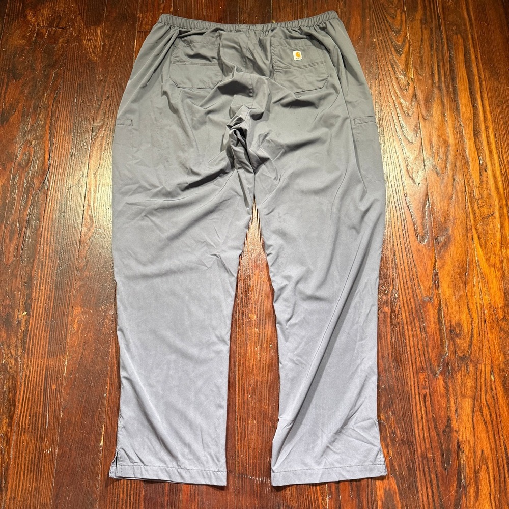 Carhartt Scrub‎ Pants Womens 2XL Gray Force Cross-Flex Cargo Straight Leg